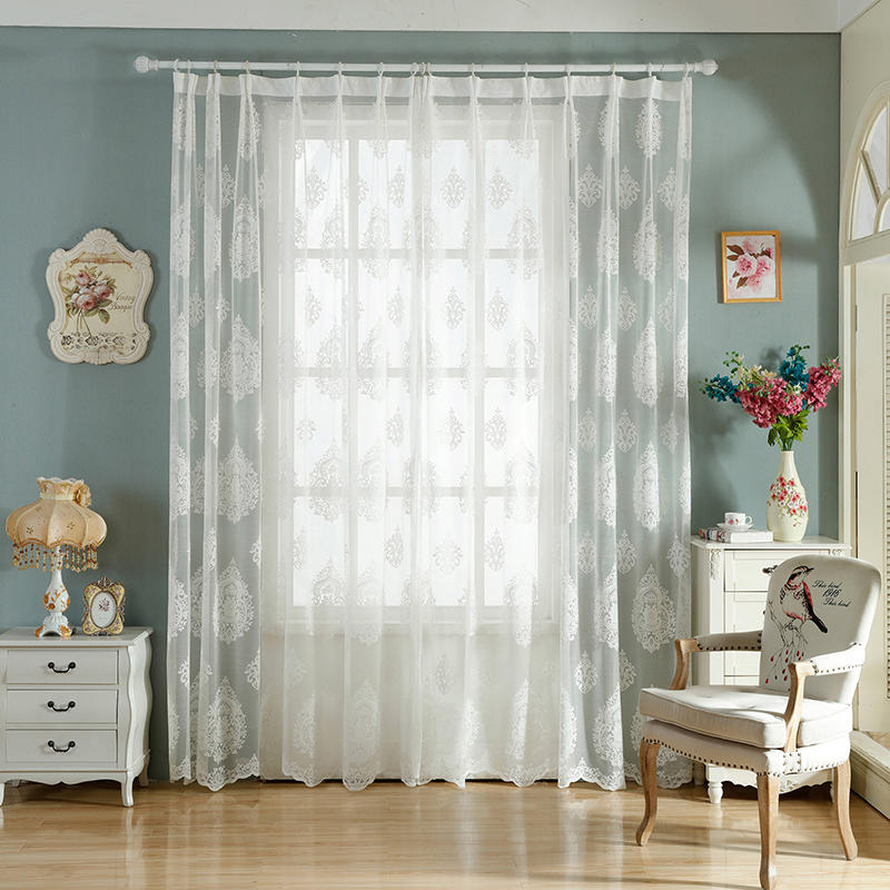 European royal style sheer curtain for home and office