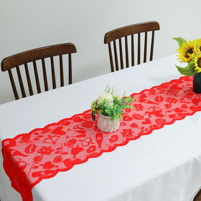 Valentine table runner for festival decoration