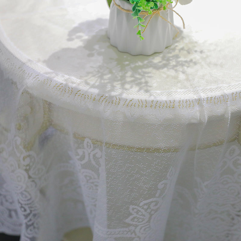 Round lace tablecloth for home and office
