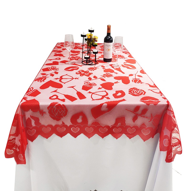 Valentine square tablecloth for festival decoration